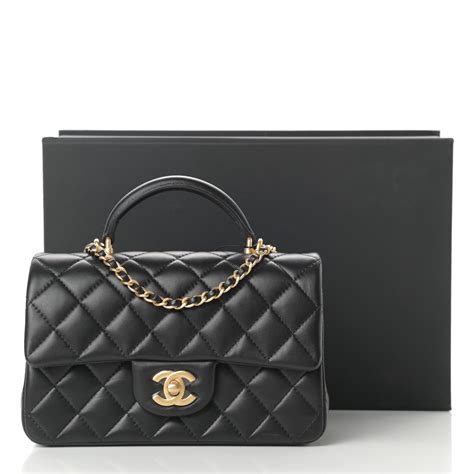 mini flap with top handle chanel|chanel rectangular mini top handle.